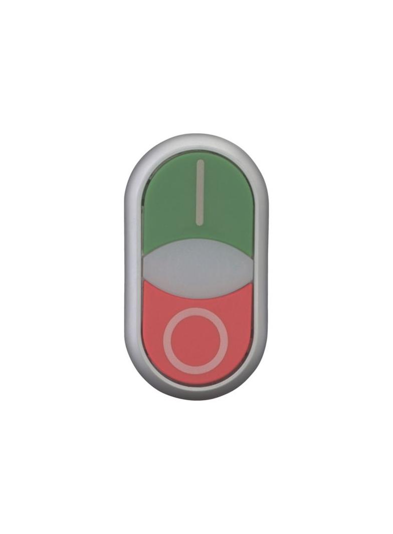 M22-DDLF-GR-X1/X0 Przycisk podwójny zielony/czerwony /O-I/ z samopowrotem i z możliwością podświetle