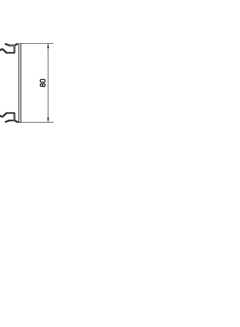 tehalit.BRN65 Pokrywa kanału 80mm biały BR08029016 HAGER