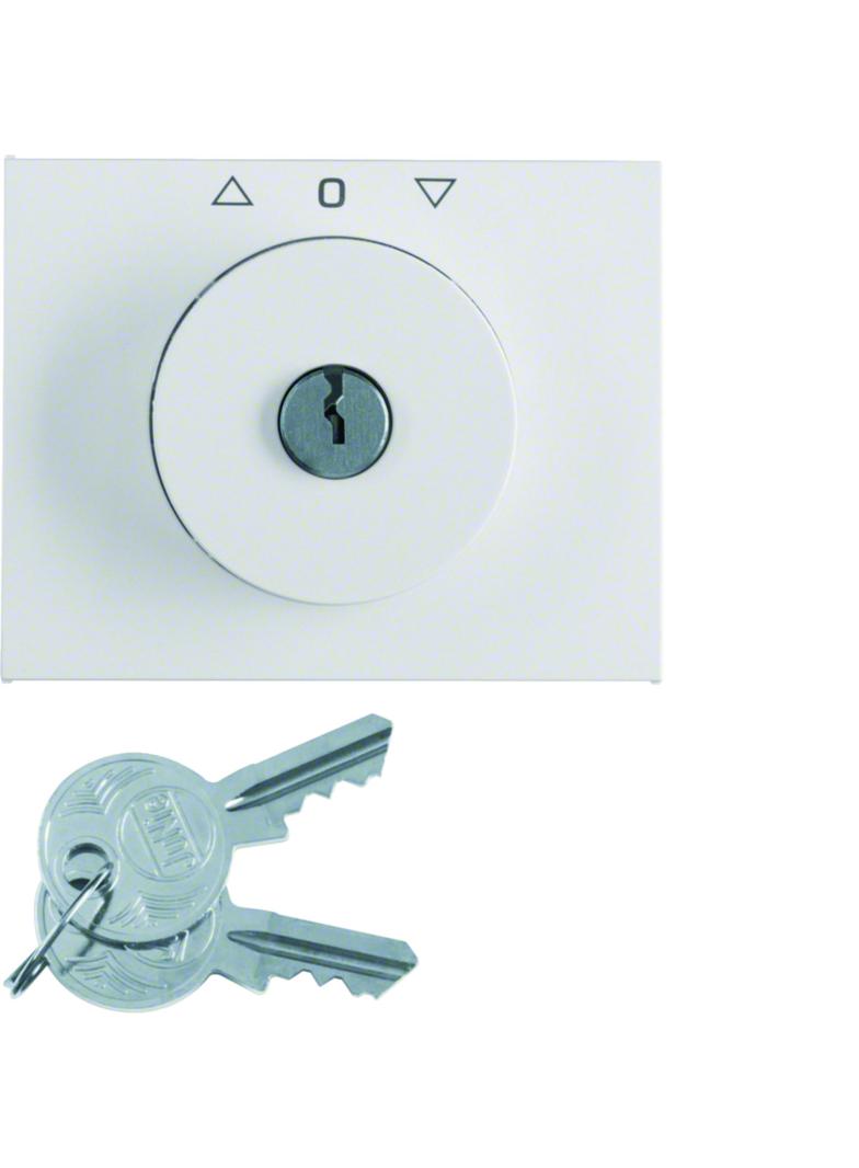 K.1 Płytka czołowa z kluczykiem do łącznika żaluzjowego obrotowego, biały