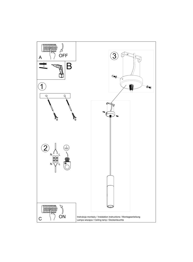 Sollux Lampa wisząca PABLO czarna SL.0632