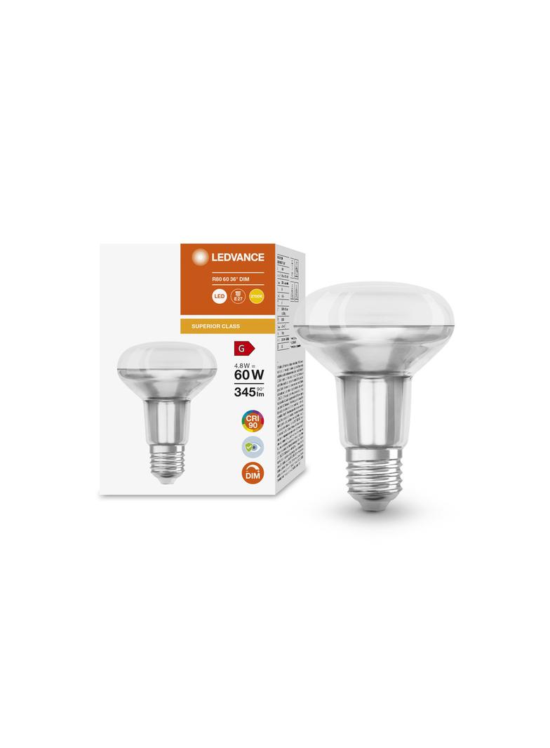 Lampa LED Superior R80 ściemnialna 4,8W 927 E27 LEDVANCE