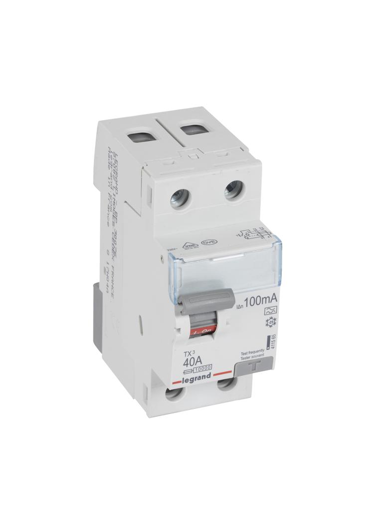 Wyłącznik Różnicowoprądowy P 302 2P 40A 100Ma Typa TX3 411565 LEGRAND