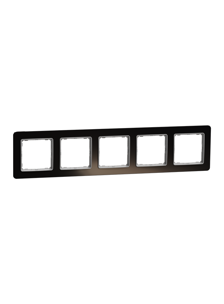 Sedna Design & Elements Ramka pięciokrotna szkło czarne efekt szkła SDD361805 Schneider