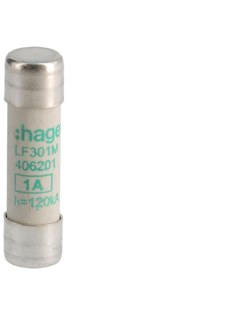 Wkładka bezpiecznikowa cylindryczna CH-10 10x38mm aM 1A 500VAC LF301M HAGER