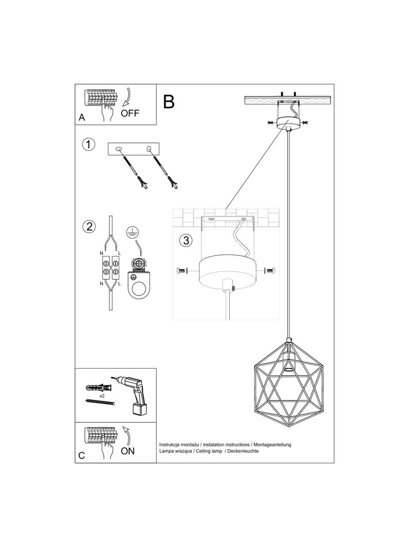 Sollux Lampa wisząca GASPARE biała SL.0290