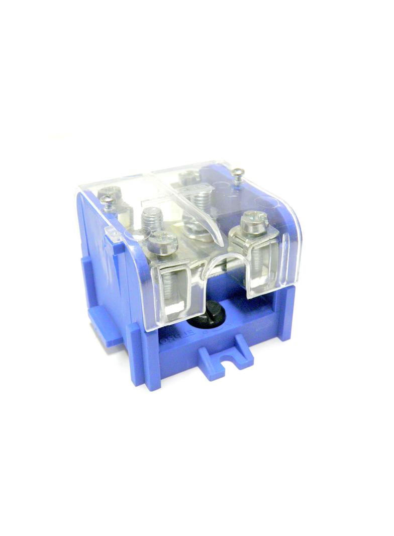 LZ1*95/35P ,  Odgałęźnik instalacyjny 1-segmentowy (zacisk: 1x95mm2 - 4x35mm2)/ z pokrywą, niebieski