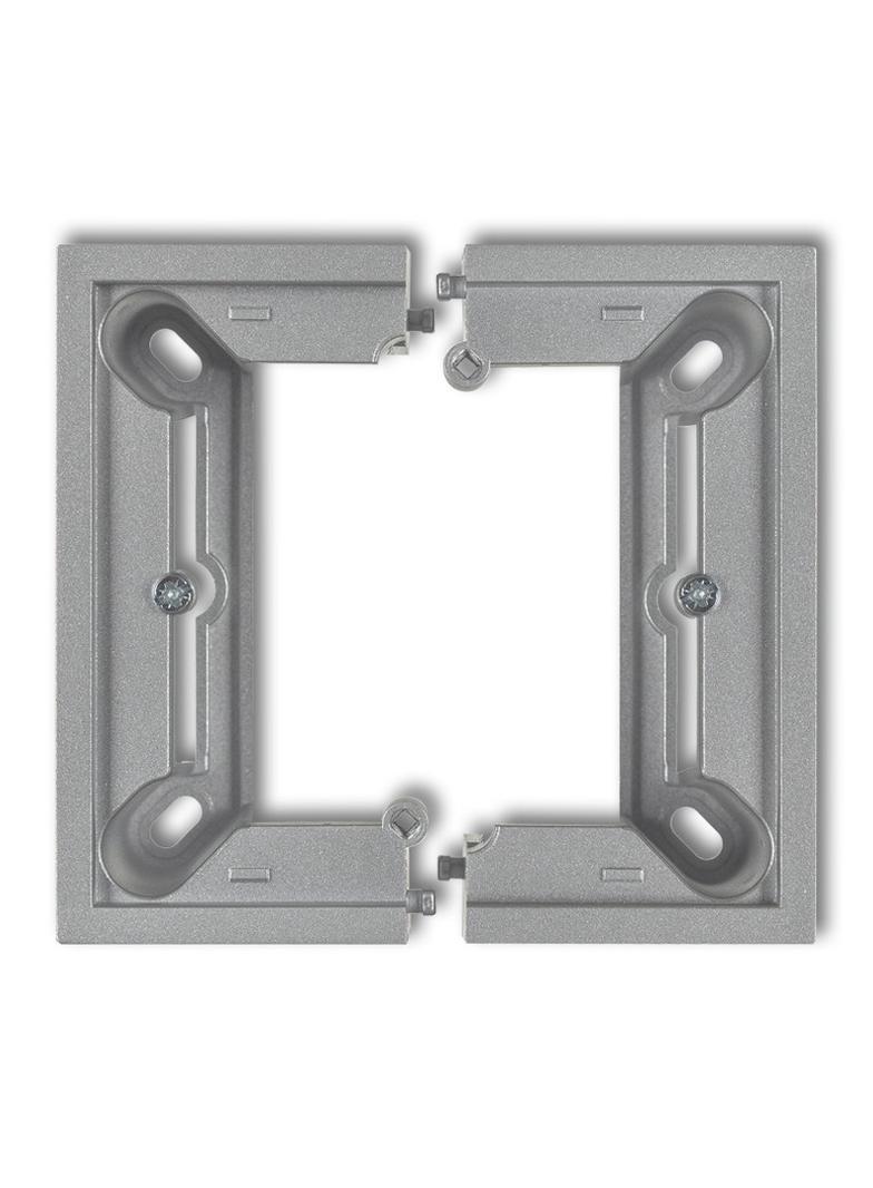 DECO / MINI Puszka natynkowa pojedyncza, składana DECO, MINI srebrny metalik 7DPU-1 KARLIK