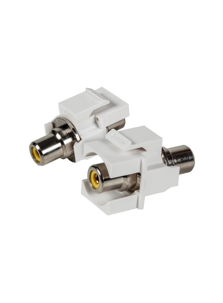 Adapter Keystone Snap-In Cinch (białe gniazdo / żółty pierścień)