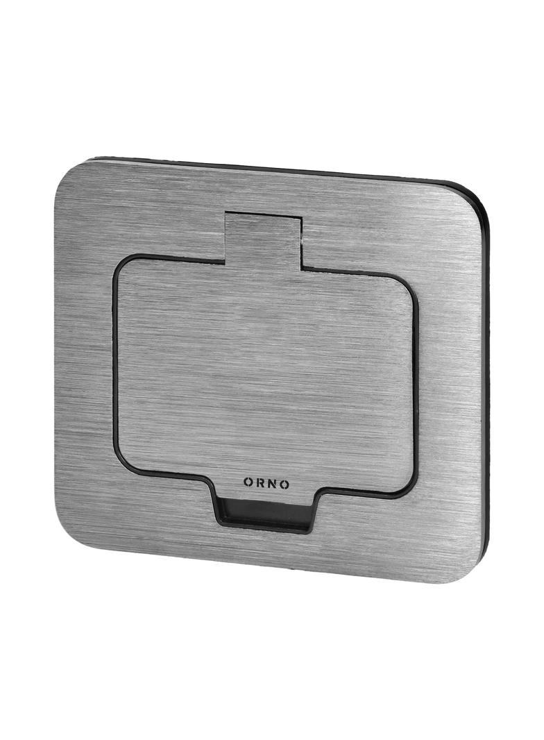 Hermetyczne gniazdo elektryczne IP55 kąt otwarcia 110st. szczotkowane aluminium