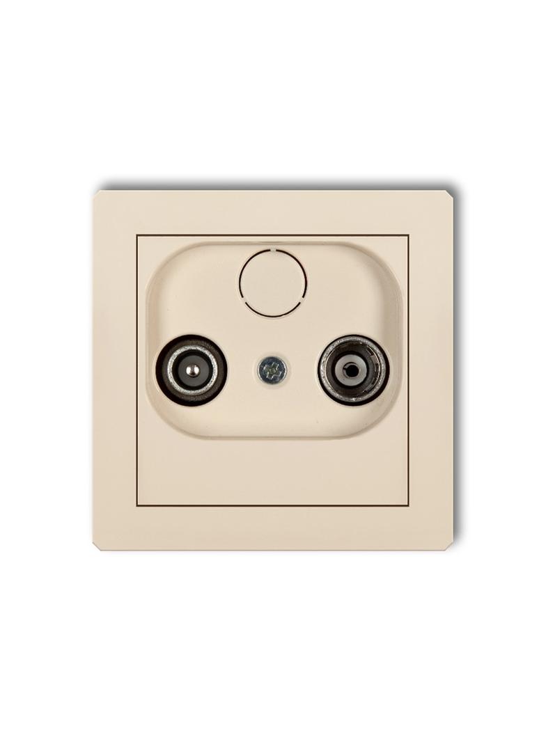 DECO Mechanizm gniazda abonenckiego RTV końcowego 2dB beżowy