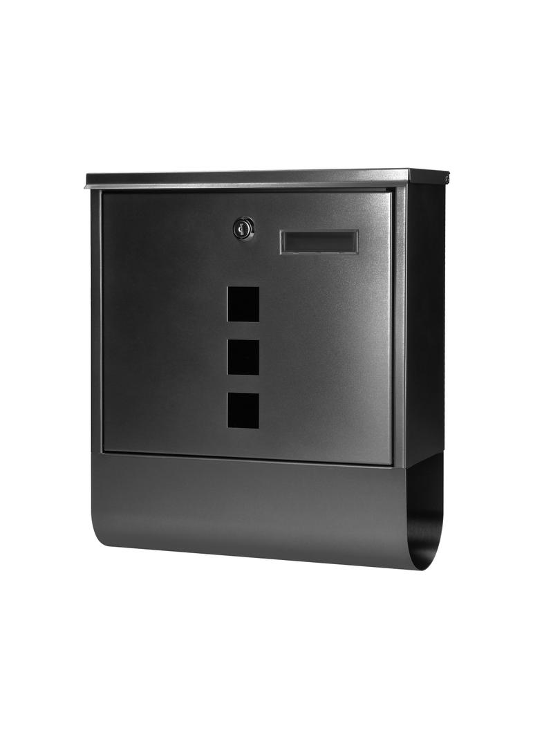 Skrzynka na listy HAITI z galwanizowanej stali z gazetnikiem i okienkami i wizytownikiem kolor czar