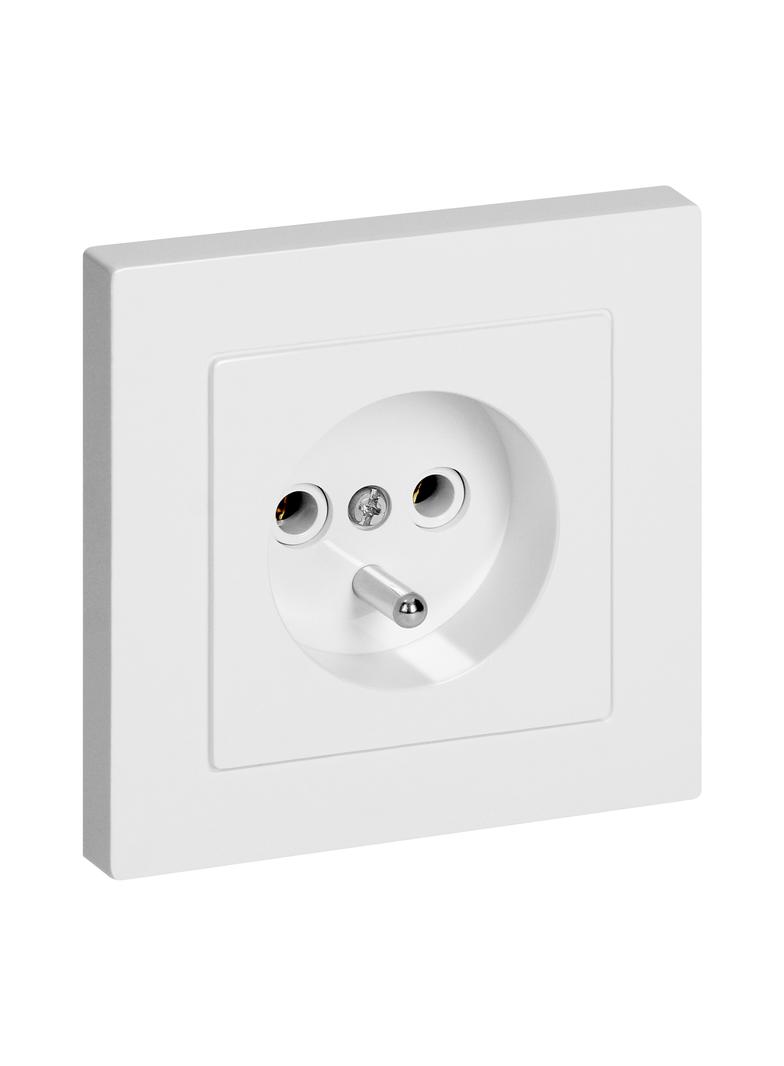 Gniazdo pojedyncze podtynkowe 2P+Z Malta, 16A, 250V, PT-16M, biały FMS-105/W ORNO
