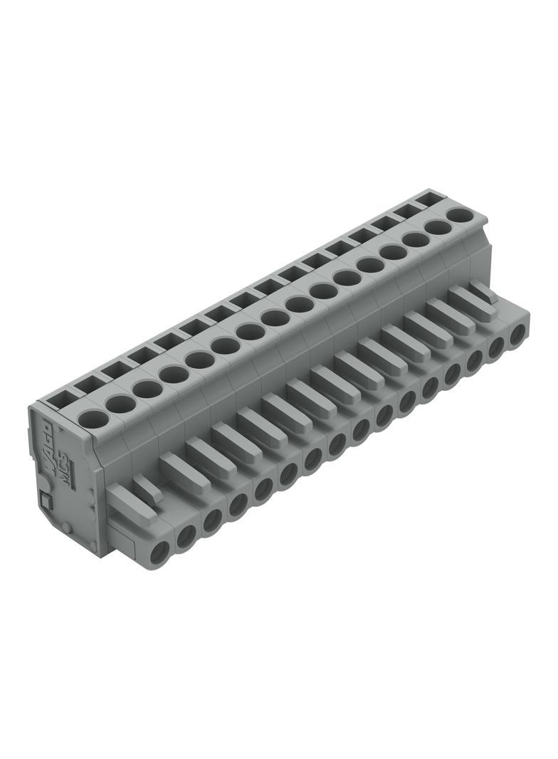 kątowy wtyk sprężynowy raster 5 mm 16-torowy /25szt./ WAGO