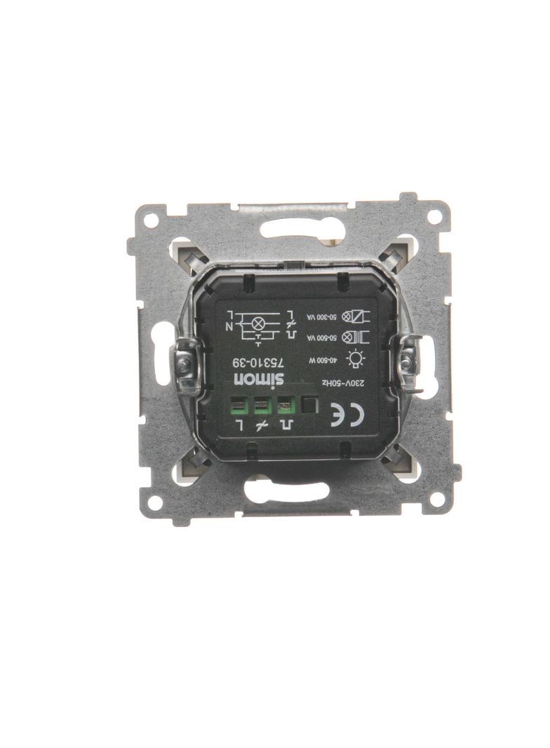Simon 54 Ściemniacz dwuprzyciskowy 40–500 W (300 VA) złoty mat D75310.01/44 KONTAKT