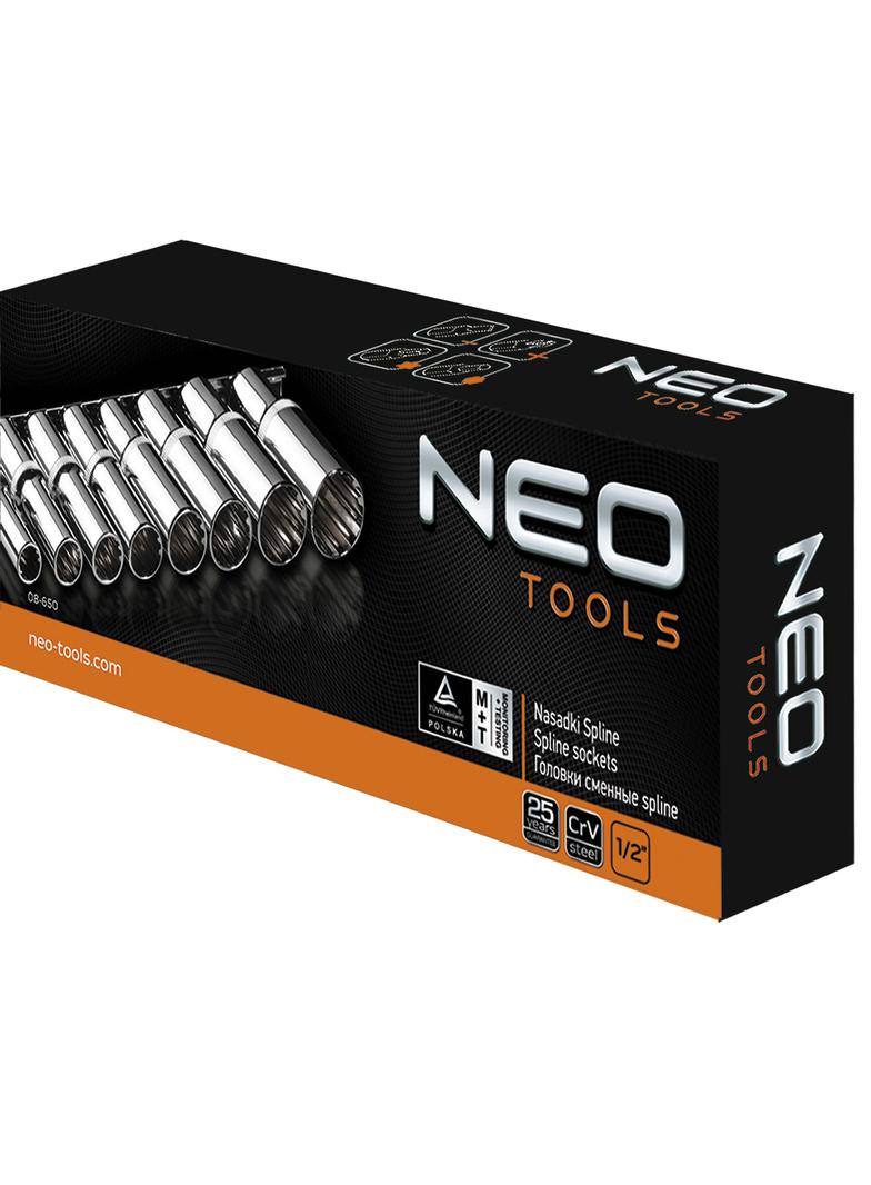Nasadki Spline 1/2", długie, zestaw 8 szt.