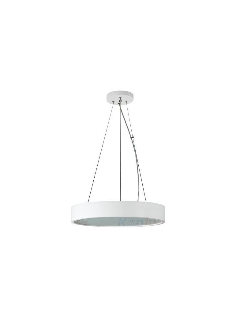 JASMIN C 470-W/M Plafoniera drewniana wisząca JASMIN C 470-W/M okrągła 47cm kolor biały mat 3XE27 KA