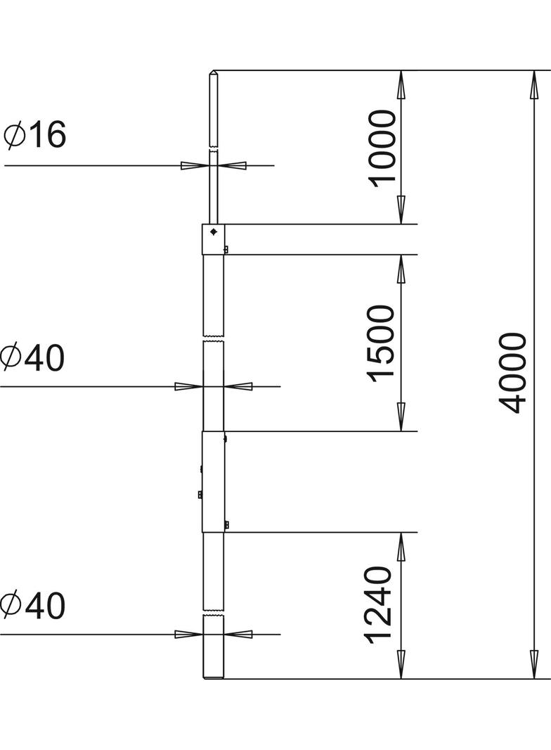 isFang 4000, Maszt izolowany