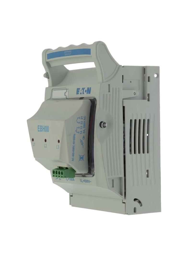 Rozłącznik bezpiecznikowy poziomy 160A AC 690V NH00 AC23B 3P IEC zaciski mostkowe EBH00O3TS5 EATON
