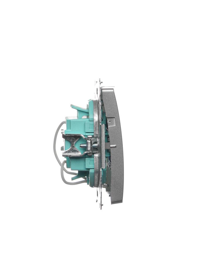 Simon Basic Łącznik potrójny z podświetleniem LED 10A szybkozłączka satynowy