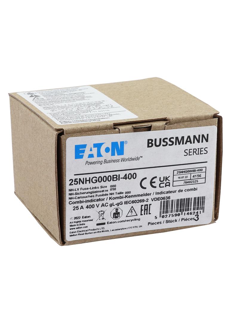 25NHG000BI-400 Wkładka NH 25A 400V GG/GL Rozmiar 000 25NHG000BI-400 EATON