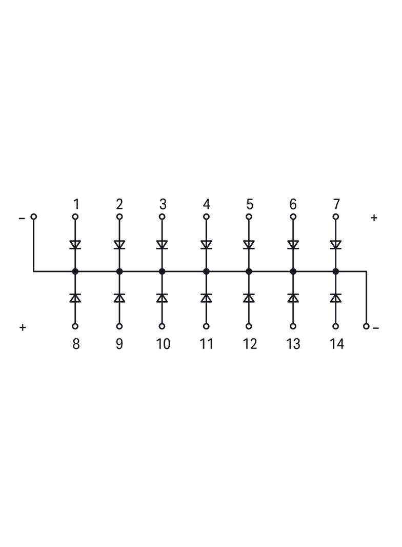 otwarta bramka diodowa 14x1N 4007