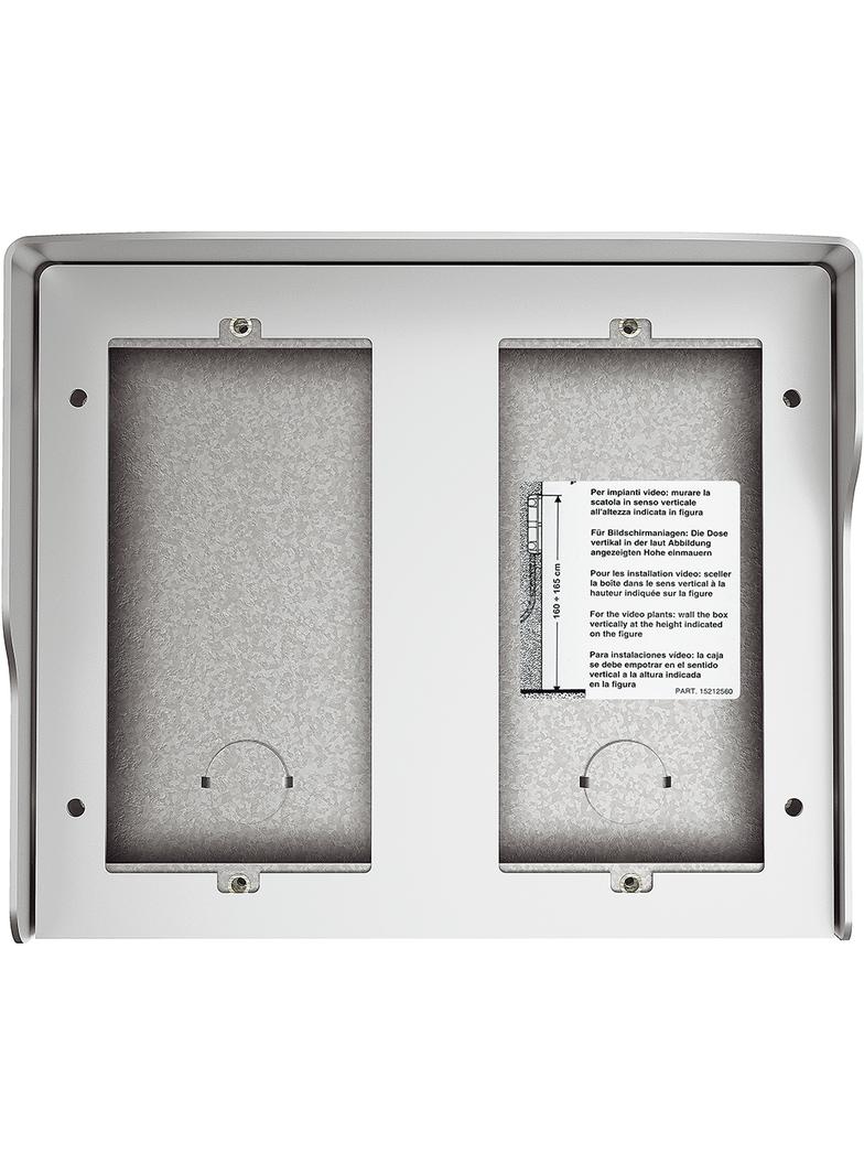 Obudowa natynkowa z daszkiem do paneli Sfera - 4 moduły - Aluminium, Bticino