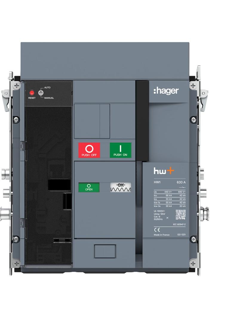 ACB HW1 66kA 630A 3P Wyłącznik wysuwny do wyzwalacza sentinel Energy HW1E306DE HAGER