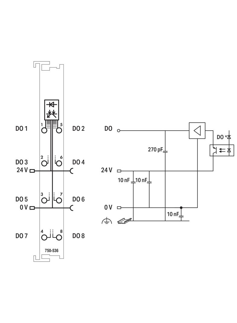 moduł 8DO 24V DC 0,5A