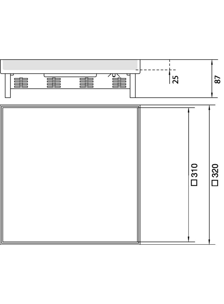 tehalit.VE-EE Pokrywa pełna IP54 5kN EKQ16 320x320 25mm stal nierdzewna EKQ160BL25 HAGER