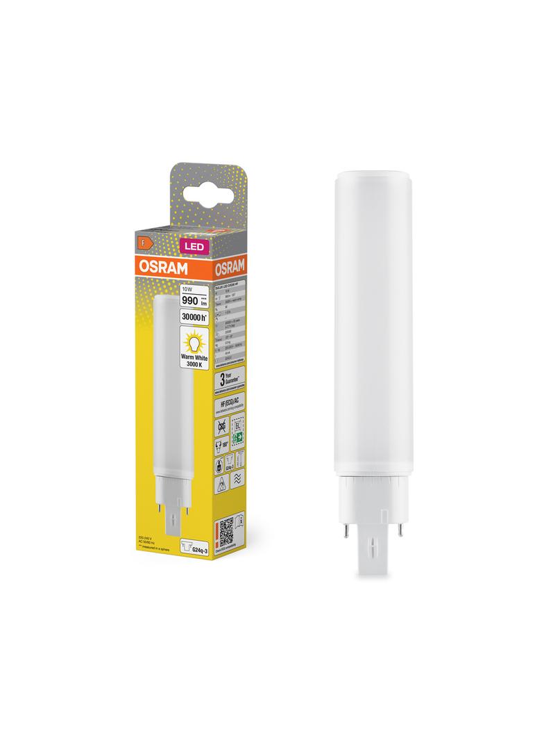 Lampa DULUX D E LED FR 26 ECG, AC mains 10W 830 G24q-3