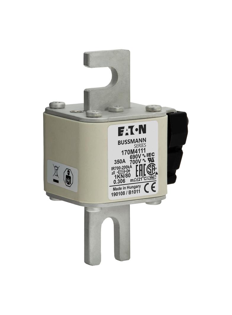 350A 690V 1KN/80 aR INDICATOR FUSE Wkładka szybka 350A AC 690V DIN 1 53x69x108 mm aR DIN 170M4111 EA