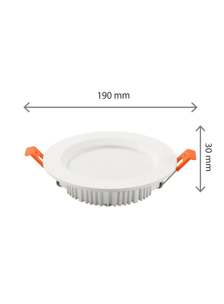 DURE 3 MAX DOWNLIGHT 18W WW 230V 110st IP44 IK06 Fi190x30 BIAŁY okrągły 5 lat gwarancji