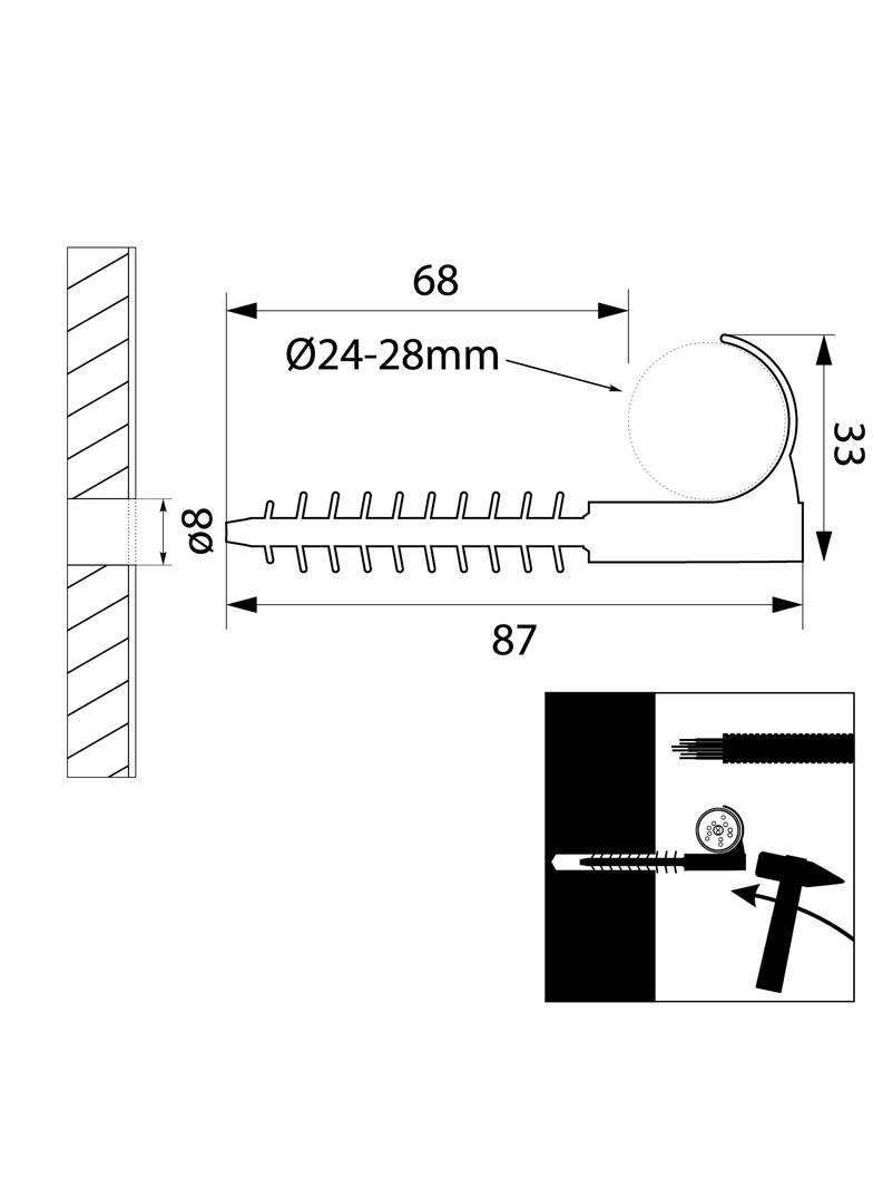 Uchwyt USMH-25 (25szt) 46157 OPATÓWEK