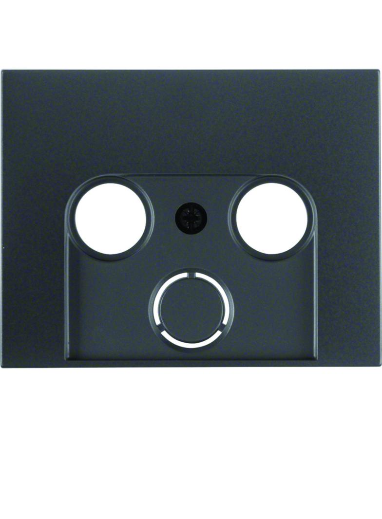 BERKER K.1 Płytka czołowa gn antracyt 2/3wyj antracyt mat lakierowana 12017016 HAGER