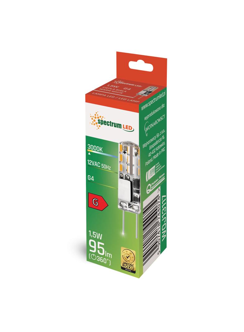 LED G4 column 12V 1,5W SILIKON WW  SPECTRUM