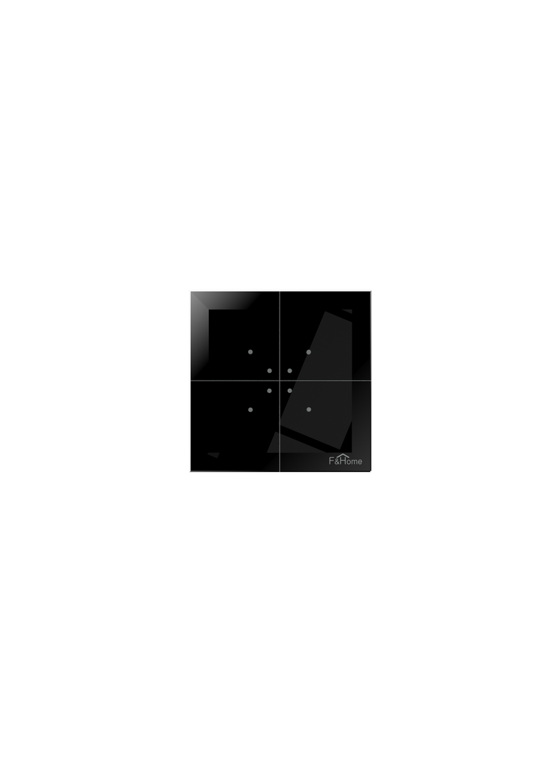 Łącznik szklany dotykowy czarny 230 V