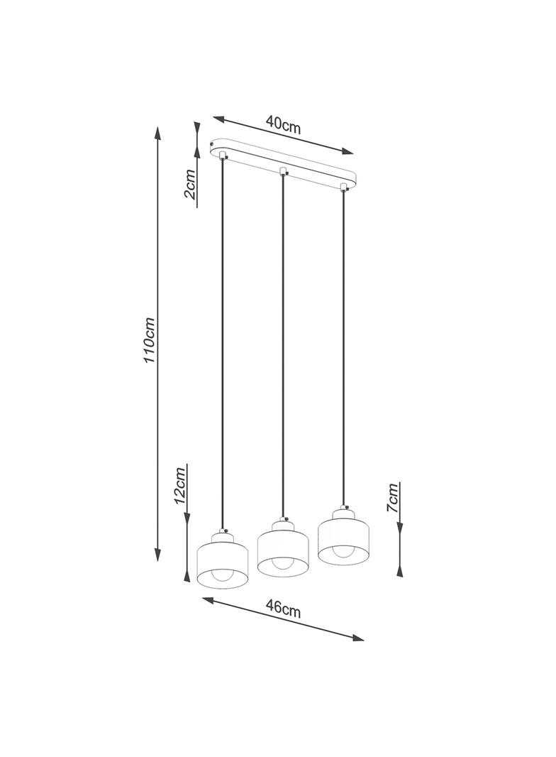 Sollux Lampa wisząca SAVAR 3 czarna SL.1133