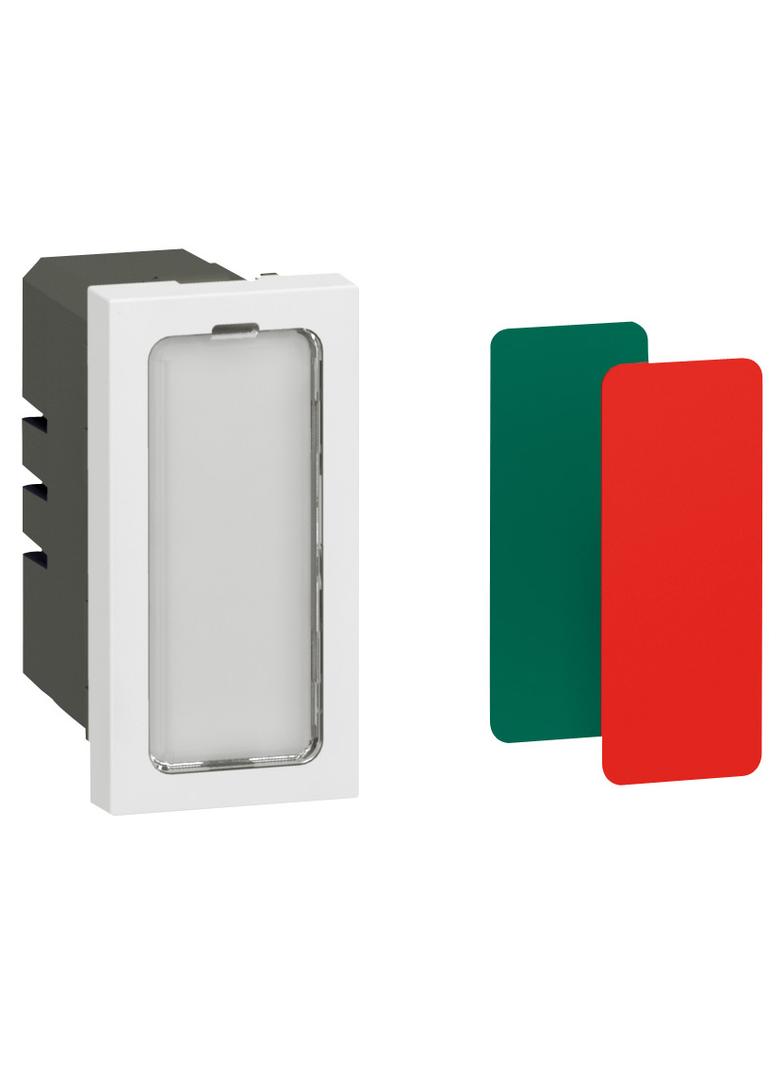 MOSAIC LAMPA SYGNALIZACYJNA POJEDYNCZA PŁASKA - 1 MODUŁ ANTYBAKTERYJNA 1W 230V~, Legrand