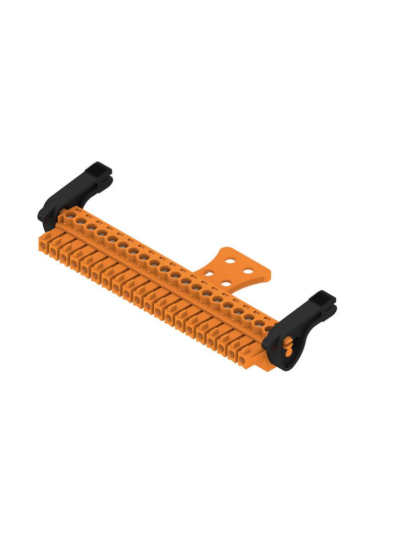 BCZ 3.81/20/180LRZE SN OR BX Wtyk PCB (złącze wiązki), 3.81 mm, Liczba biegunów: 20, Przyłącze z jarzmem /50szt./ 1236970000 WEIDMÜLLER