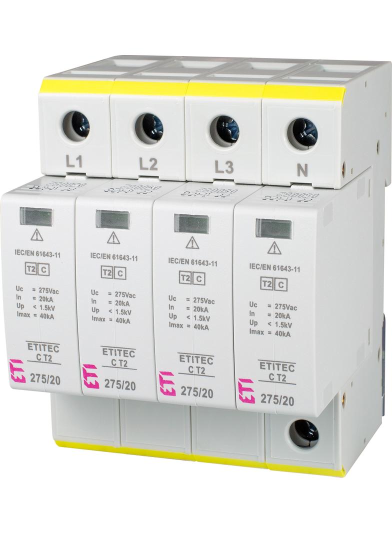 Ogranicznik przepięć T2 (C) TEC C T2 275/20 4+0 RC 002440396 ETI