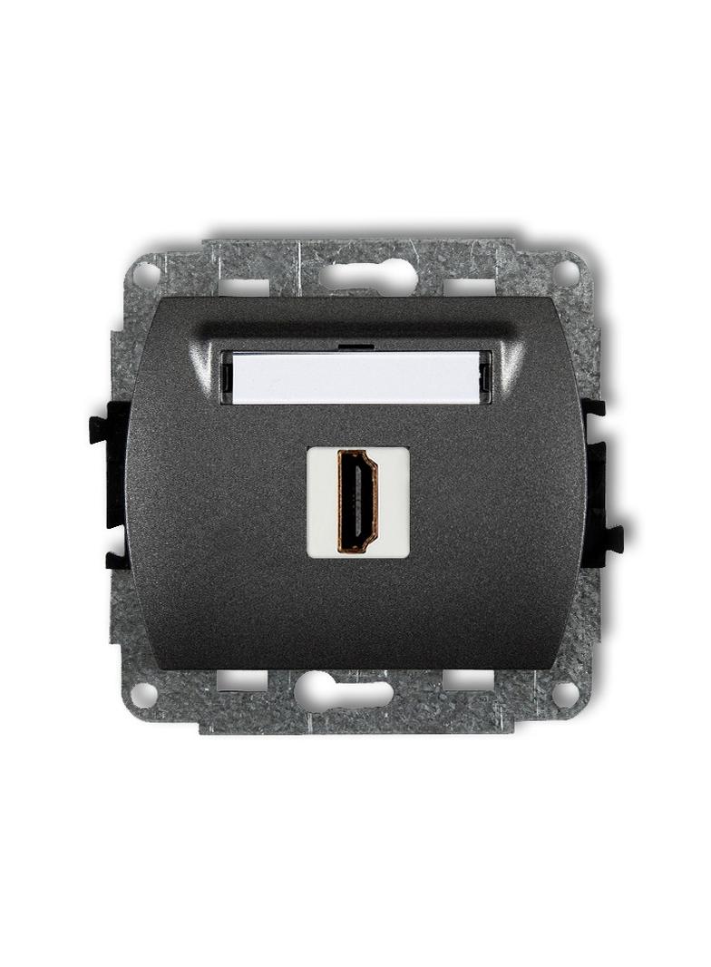 TREND Mechanizm gniazda pojedynczego HDMI 2.0 grafitowy