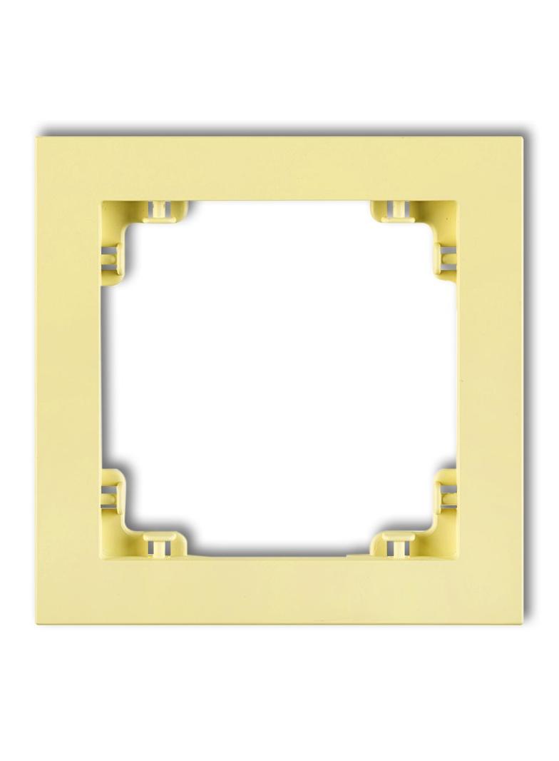 DECO Ramka uniwersalna pojedyncza z tworzywa DECO Pastel Matt kanarkowa