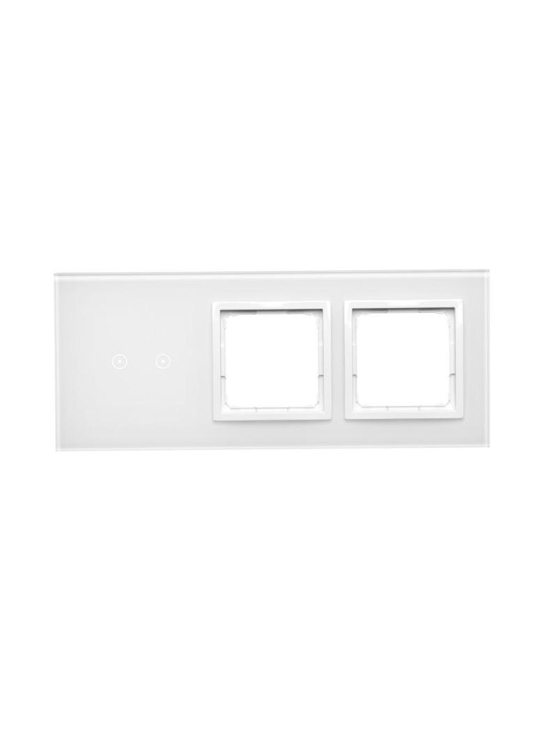Simon 54 Touch Panel dotykowy S54 Touch 3 moduły 2 pola dotykowe poziome + 2 otwory na osprzęty S54 biała perła DSTR3200/70 KONTAKT