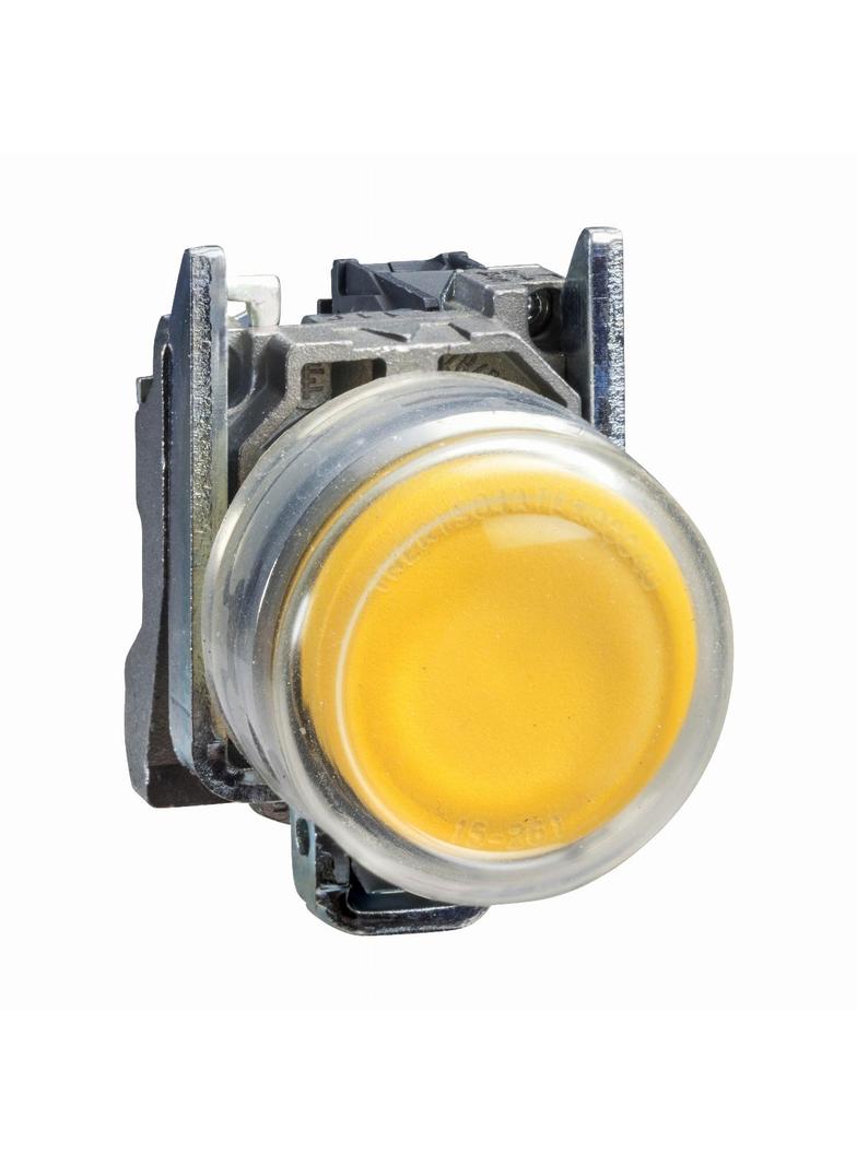 Harmony XB4 Przycisk okapturzony żółty bez oznaczenia LED 22 24V metalowy