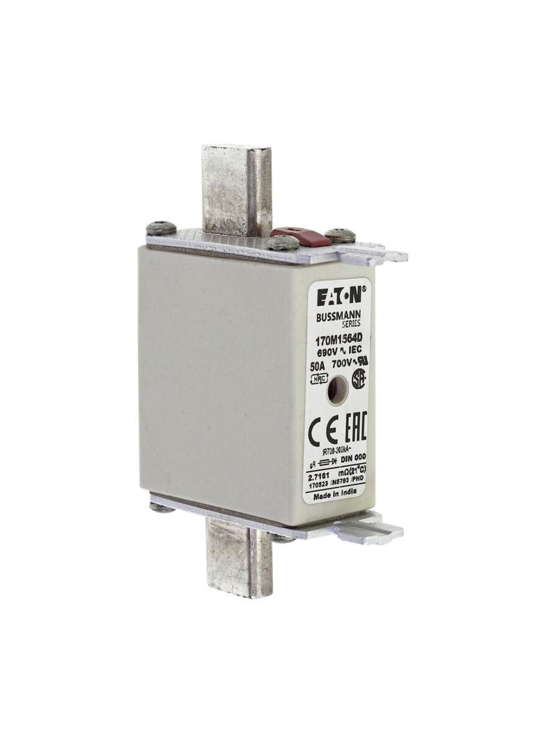 FUSE 50A 690V gR DIN 000 HSDNH Wkładka szybka 50A 690V gR DIN 000 podwójny wskaźnik 170M1564D EATON