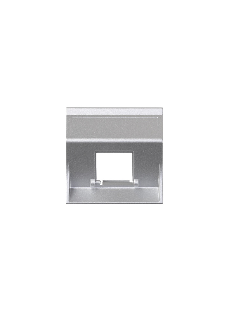 Simon CONNECT Płytka S500, 1x RJ bez osłon skośna; do adapterów