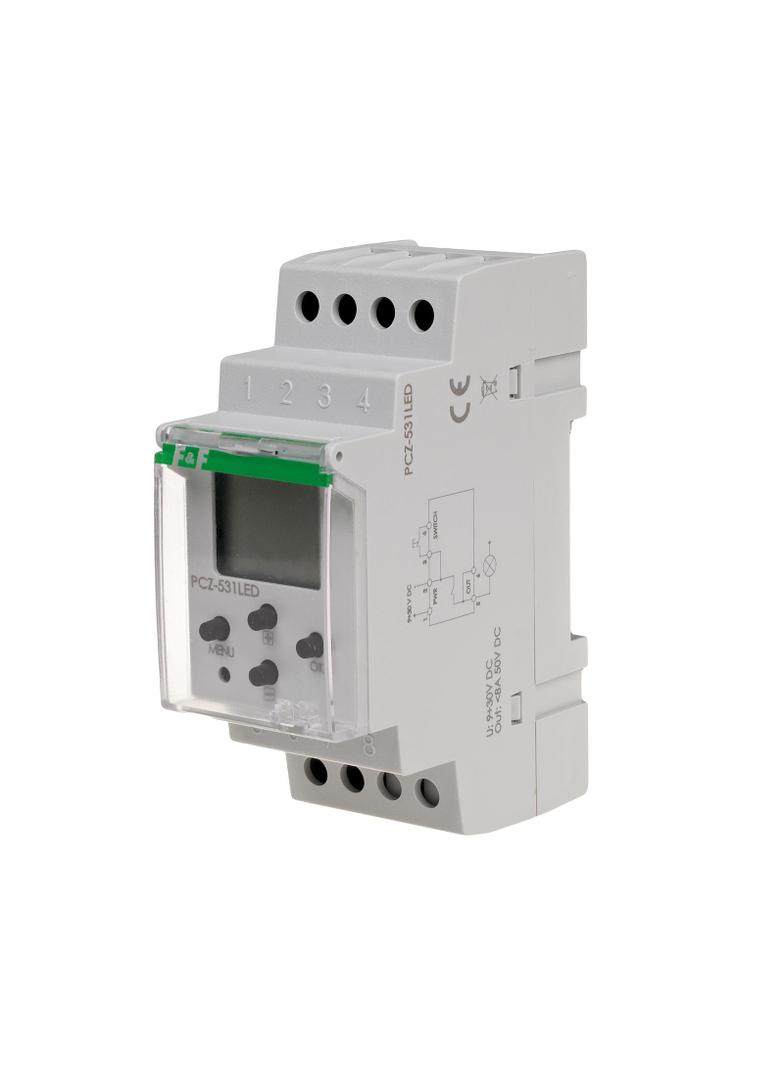 Zegar sterujący programowalny tygodniowy z wyjściem sterującym LED PCZ-531LED F&F