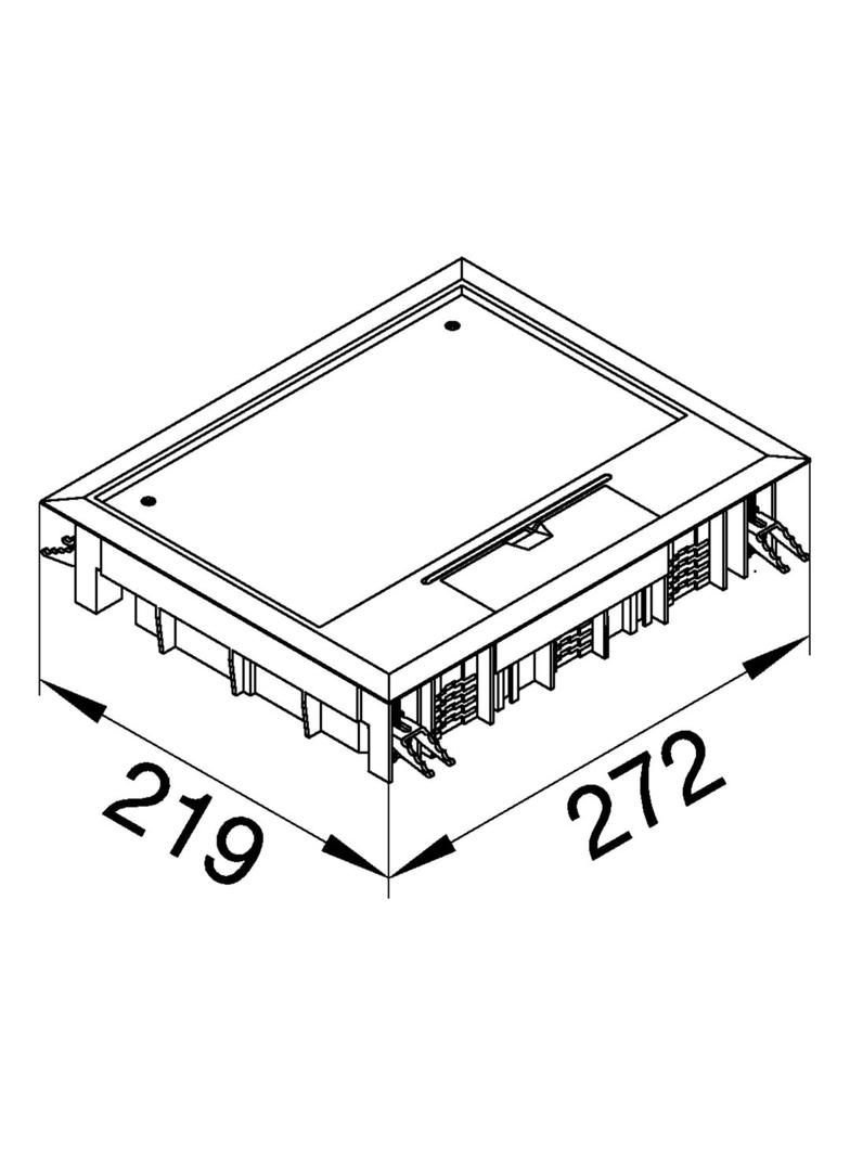 tehalit.VE-EE Pokrywa uchylna VE09 200x253 wykładzina 5mm stal szary PA VE09057011 HAGER