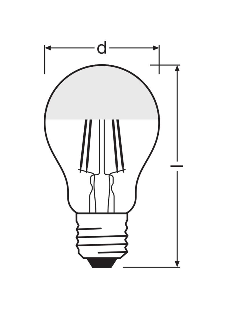 LED STAR CL A FIL Mirror Gold 54 non-dim 7W 827 E27 LAMPA LED LEDVANCE