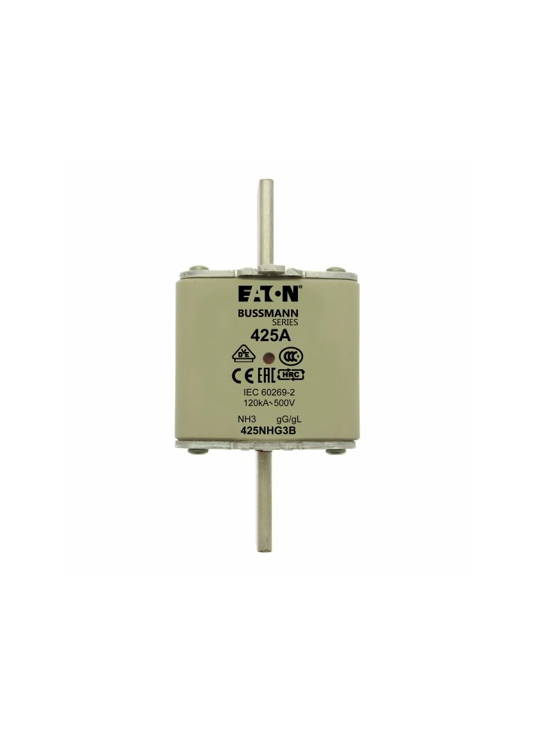NH FUSE 425A 500V 3 GG/GL SIZE 3 Wkładka NH3 425A 500V GL/GG podwójny wskaźnik 425NHG3B EATON